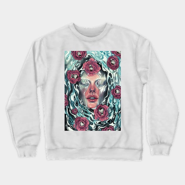 anxiété Crewneck Sweatshirt by roselinestephania